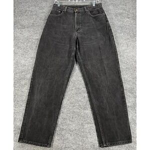 Vintage LL Bean Double L Relaxed Fit Jeans Womens Size 12R Black 5 Pocket Casual